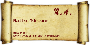 Malle Adrienn névjegykártya